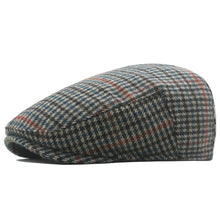 Sterling Herringbone™ Cheesecutter Flat Cap Polyester Curved Brim
