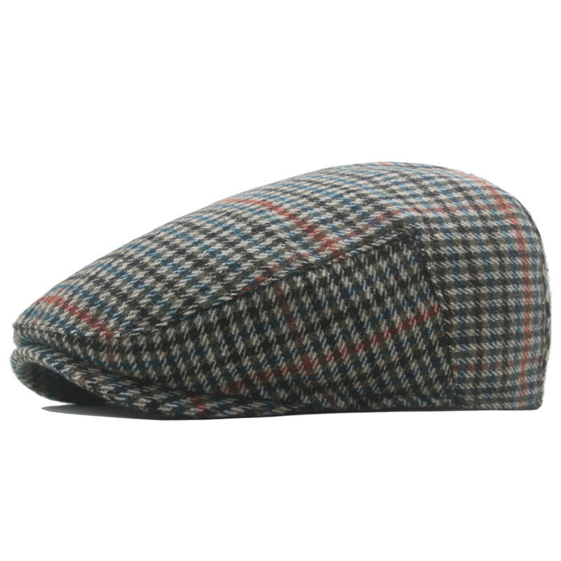 Sterling Herringbone™ Cheesecutter Flat Cap Polyester Curved Brim