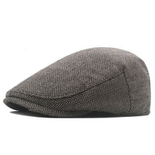 Sterling Herringbone™ Cheesecutter Flat Cap Polyester Curved Brim