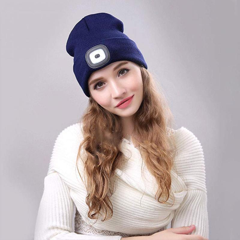 Sterling LED Knitted Winter Beanie Hat™ Cuffed Knit Light