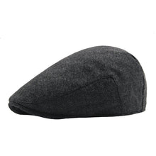 Sterling Herringbone™ Cheesecutter Flat Cap Polyester Curved Brim