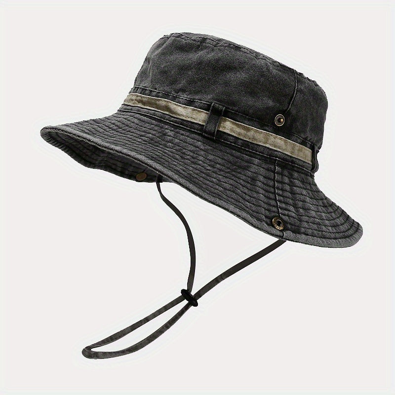 Sterling Sun Hat Boonie Hat™ Washed Cotton Bucket Hat Chin Strap