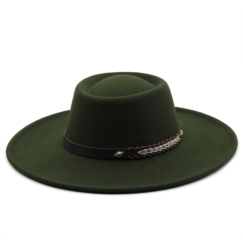 Sterling Atlanta™ Wide Brim Porkpie Hat Woven Brim Detail