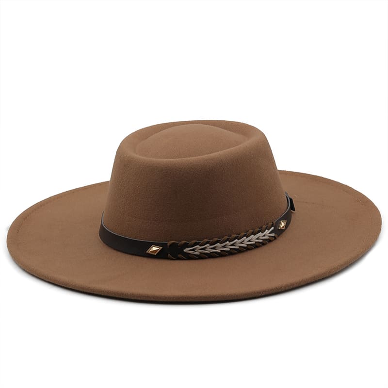 Sterling Atlanta™ Wide Brim Porkpie Hat Woven Brim Detail