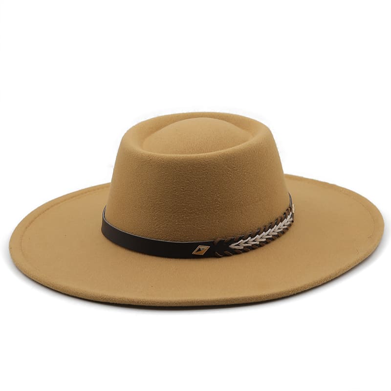 Sterling Atlanta™ Wide Brim Porkpie Hat Woven Brim Detail