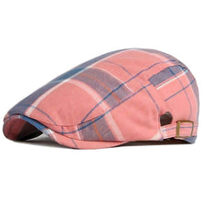 Sterling Plaid Cotton Flat Cap™ Low Crown Cotton Yellow Plaid
