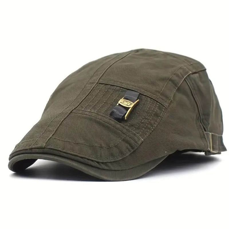 Sterling Twill Cotton Flat Cap™ Low Crown Adjustable Buckle