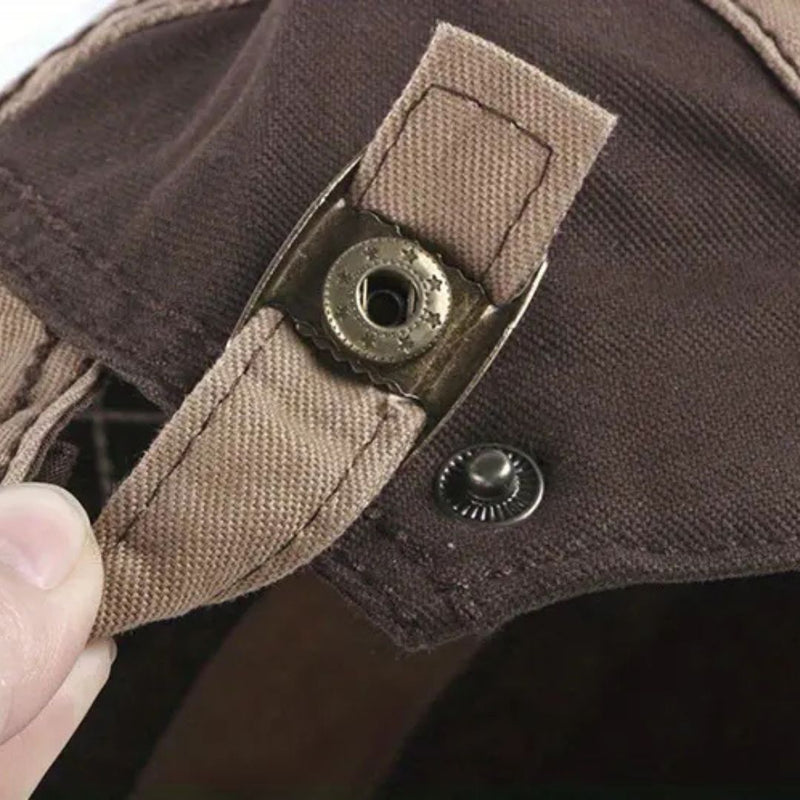 Sterling Colorblock Driving Cap™ Low Crown Fabric Stitch Detail