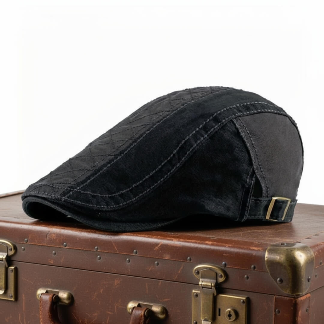 Sterling Colorblock Driving Cap™ Low Crown Fabric Stitch Detail