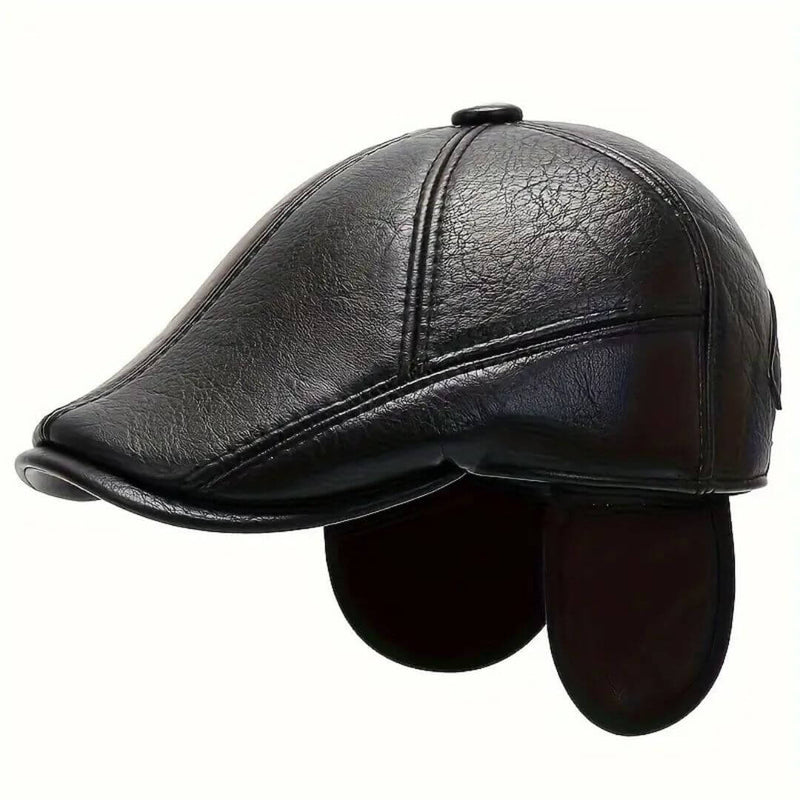 Sterling Leather Flat Cap™ Ivy Shape Smooth Stitched Panels