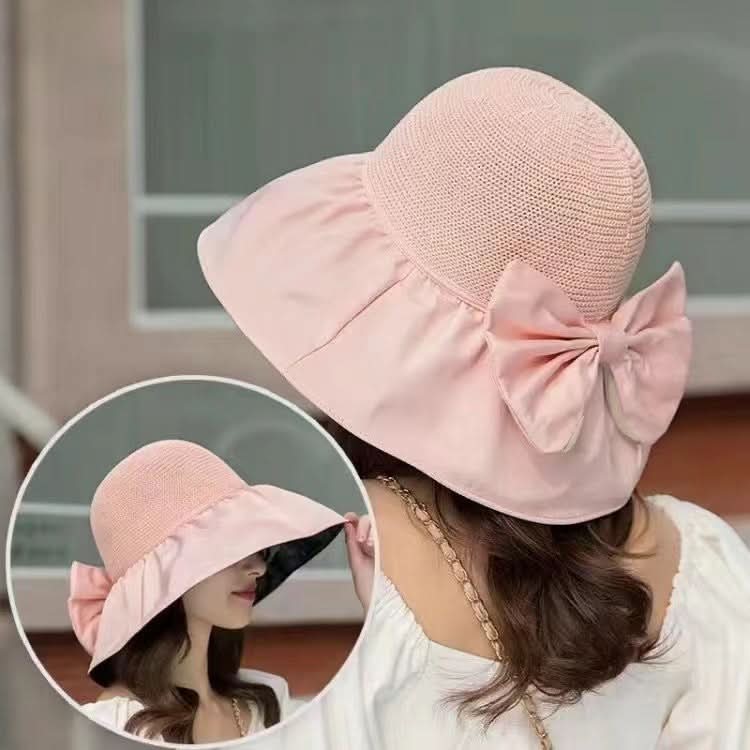 Sterling Promenade™ Wide Brim Straw Sun Hat Bow Detail