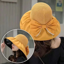 Sterling Promenade™ Wide Brim Straw Sun Hat Bow Detail