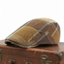 Sterling Plaid Cotton Flat Cap™ Low Crown Cotton Plaid Panel
