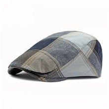 Sterling Plaid Cotton Flat Cap™ Low Crown Cotton Plaid Panel