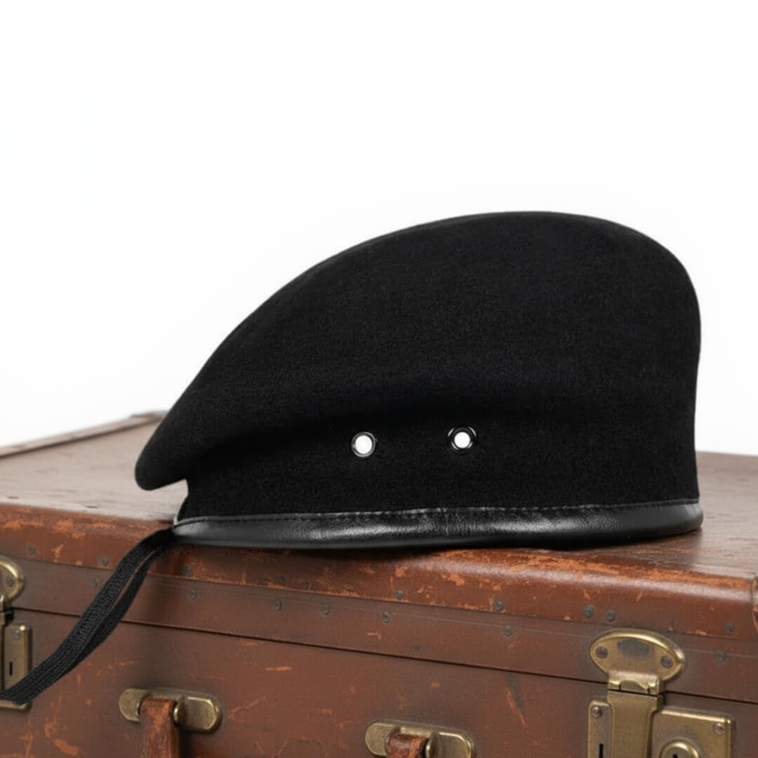Sterling Wool Blend Military Beret™ Flat Top Wool Blend Eyelets