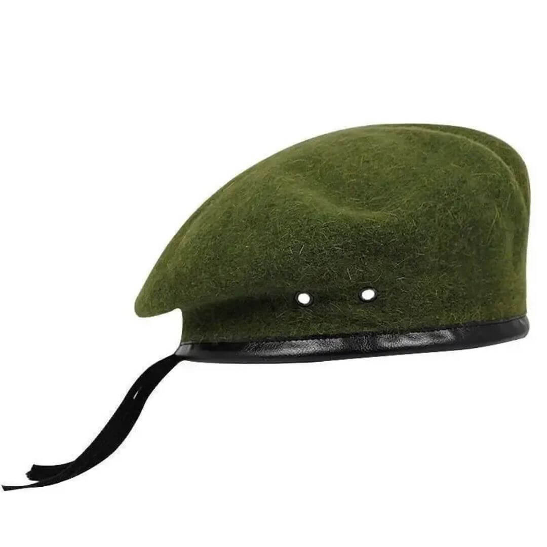 Sterling Wool Blend Military Beret™ Flat Top Wool Blend Eyelets