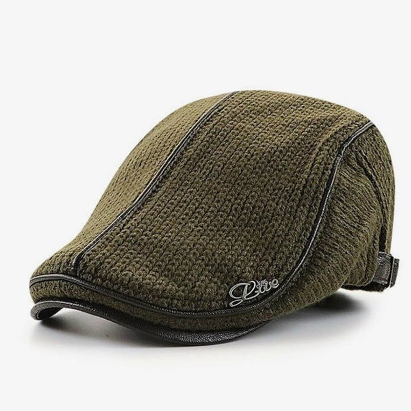 Sterling Knitted Flat Cap™ Ivy Knit Contrast Piping