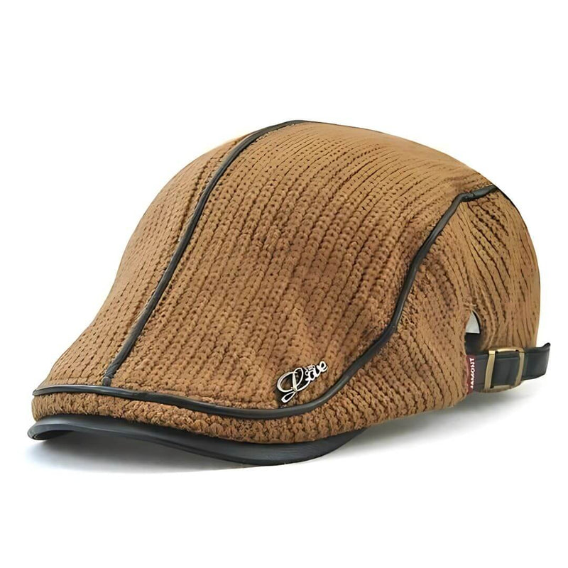 Sterling Knitted Flat Cap™ Ivy Knit Contrast Piping