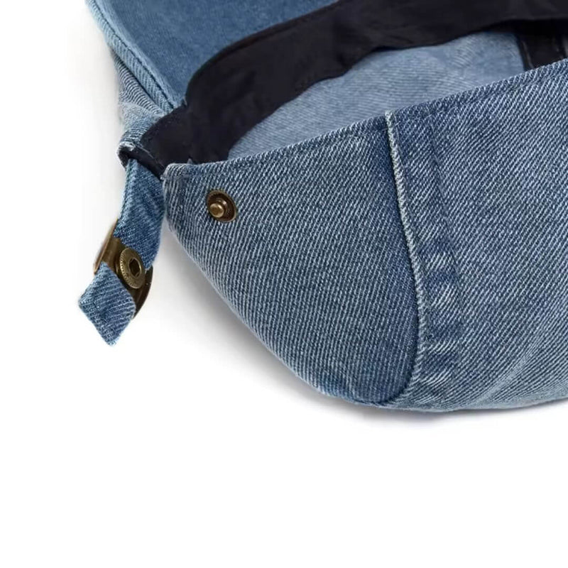 Sterling Stonewashed Denim Cap™ Low Crown Denim Buckle Strap