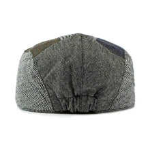 Sterling Patchwork Tweed Flat Cap™ Paneled Fabric Brim
