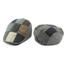 Sterling Patchwork Tweed Flat Cap™ Paneled Fabric Brim