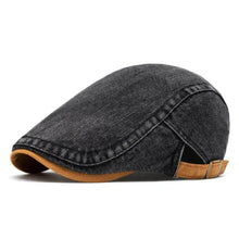 Sterling Denim Flat Cap™ Low Crown Denim Tan Buckle Strap