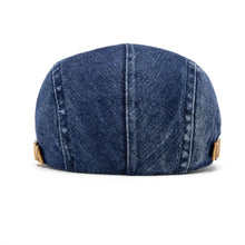 Sterling Denim Flat Cap™ Low Crown Denim Tan Buckle Strap