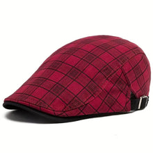 Sterling Linen-Cotton Plaid Flat Cap™ Ivy Linen Blend Check