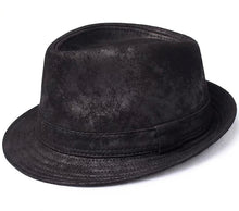 Sterling Belcastel Trilby™ Leather Hat Distressed Finish