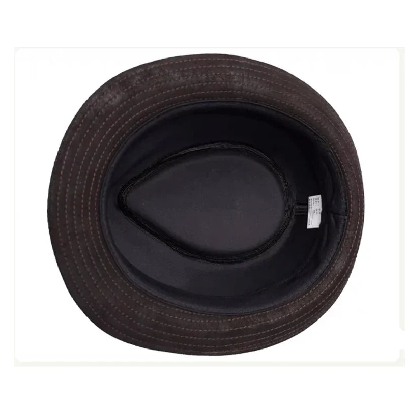 Sterling Belcastel Trilby™ Leather Hat Distressed Finish