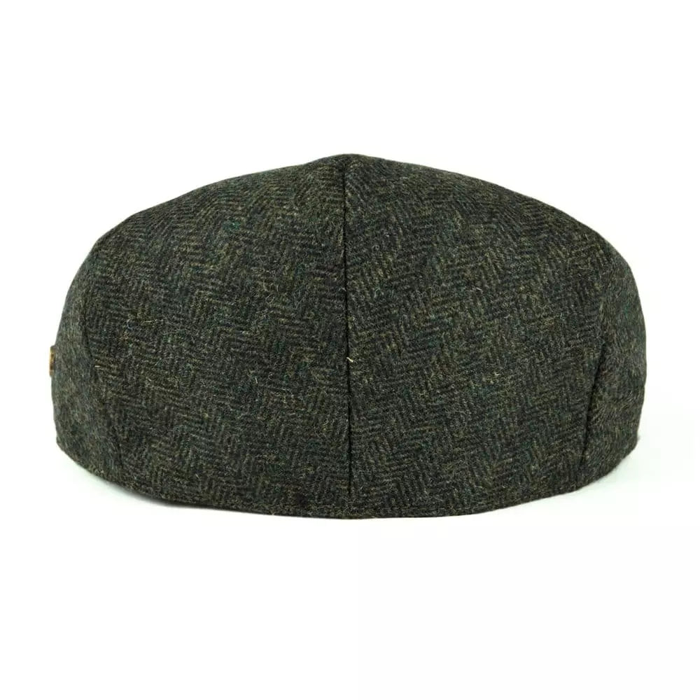 Sterling Birmingham Herringbone Flat Cap™ Soft Brim Detail