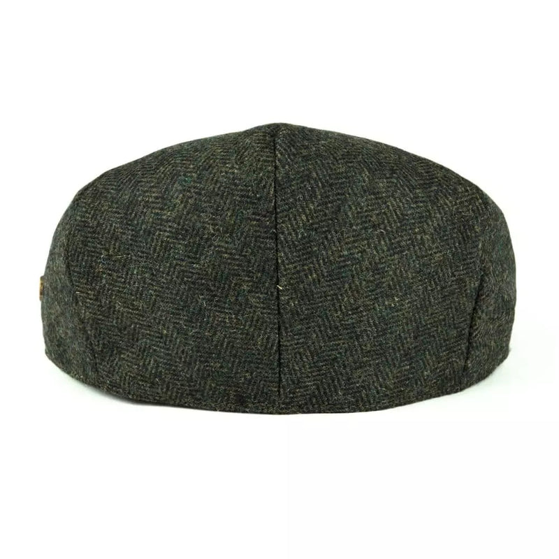 Sterling Birmingham Herringbone Wool Flat Cap™ Soft Brim Detail