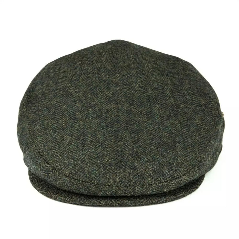 Sterling Birmingham Herringbone Wool Flat Cap™ Soft Brim Detail