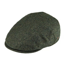 Sterling Birmingham Herringbone Wool Flat Cap™ Soft Brim Detail
