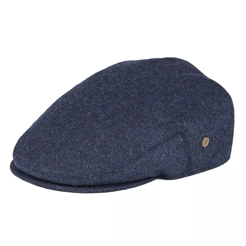 Sterling Birmingham Herringbone Wool Flat Cap™ Soft Brim Detail