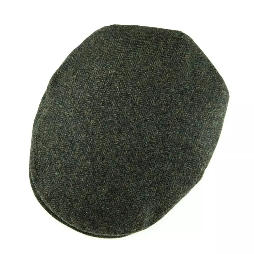Sterling Birmingham Herringbone Flat Cap™ Soft Brim Detail
