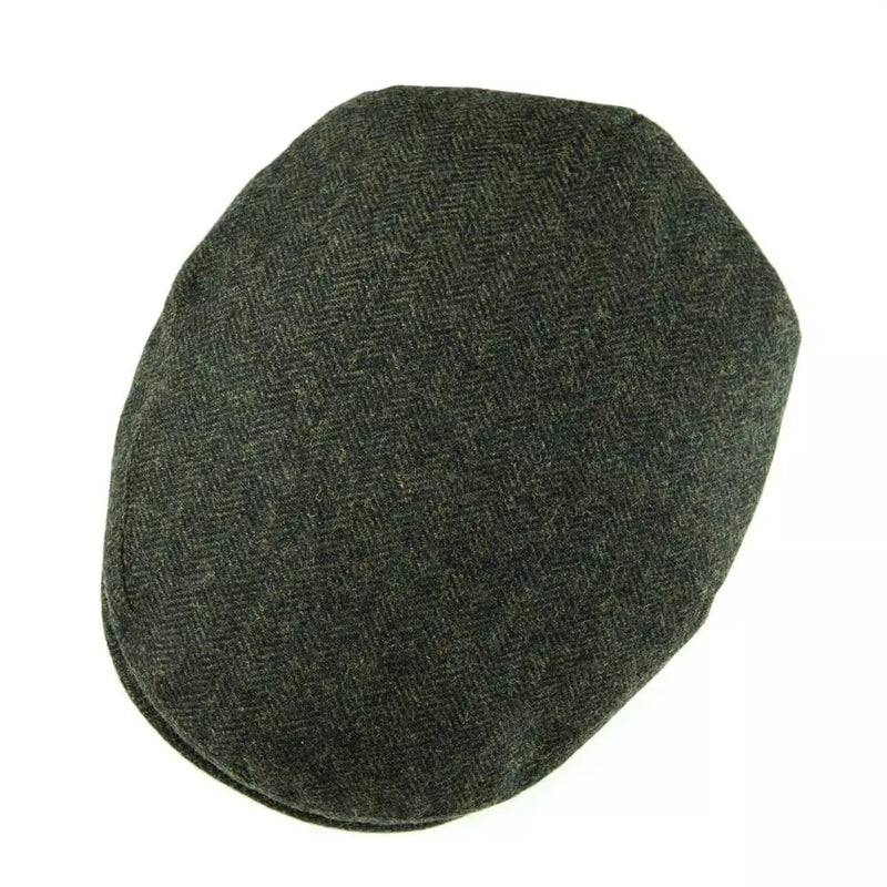 Sterling Birmingham Herringbone Wool Flat Cap™ Soft Brim Detail