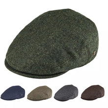 Sterling Birmingham Herringbone Wool Flat Cap™ Soft Brim Detail