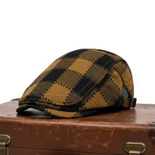 Sterling Plaid Flat Cap™ Ivy Shape Woven Fabric Side Buckle
