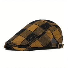 Sterling Plaid Flat Cap™ Ivy Shape Woven Fabric Side Buckle