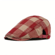 Sterling Plaid Flat Cap™ Ivy Shape Woven Fabric Side Buckle