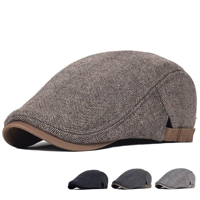 Sterling Cambridge™ Herringbone Wool Flat Cap Adjustable Fit