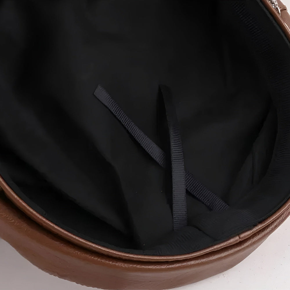 Sterling Leather Sailor Cap™ Chain Detail Structured Visor