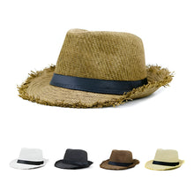 Sterling Trilby Straw Hat™ Frayed Brim Summer Style