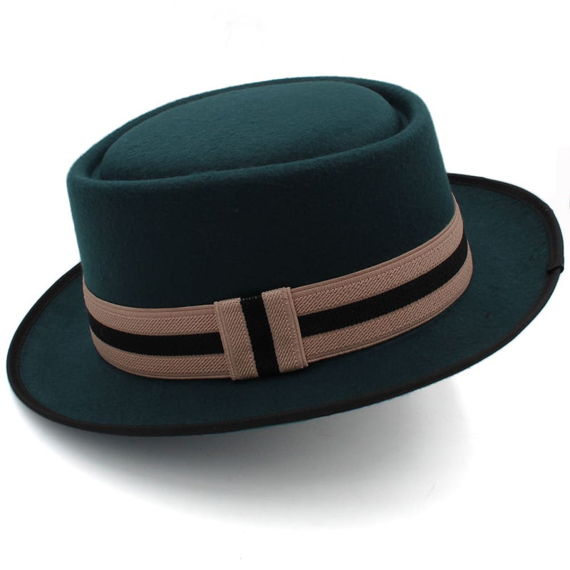 Sterling Carlyle™ Wool Porkpie Hat Felt Adjustable Cord