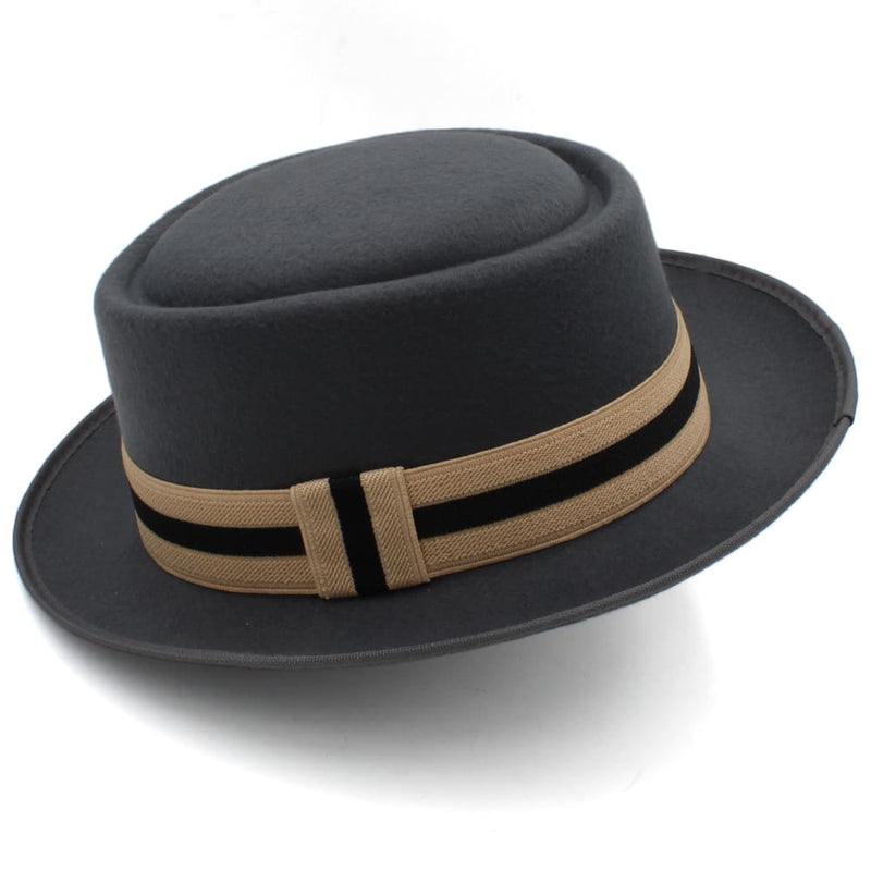 Sterling Carlyle™ Wool Porkpie Hat Felt Adjustable Cord