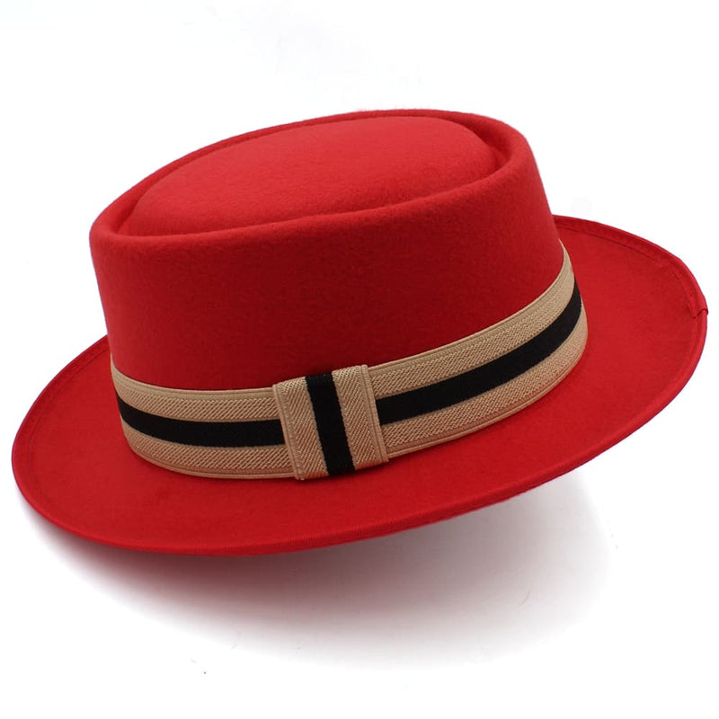 Sterling Carlyle™ Wool Porkpie Hat Felt Adjustable Cord