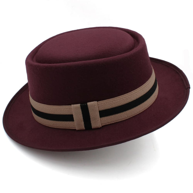 Sterling Carlyle™ Wool Porkpie Hat Felt Adjustable Cord