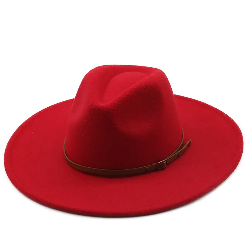 Sterling Chapman™ Wide Brim Felt Fedora With Belt Strap