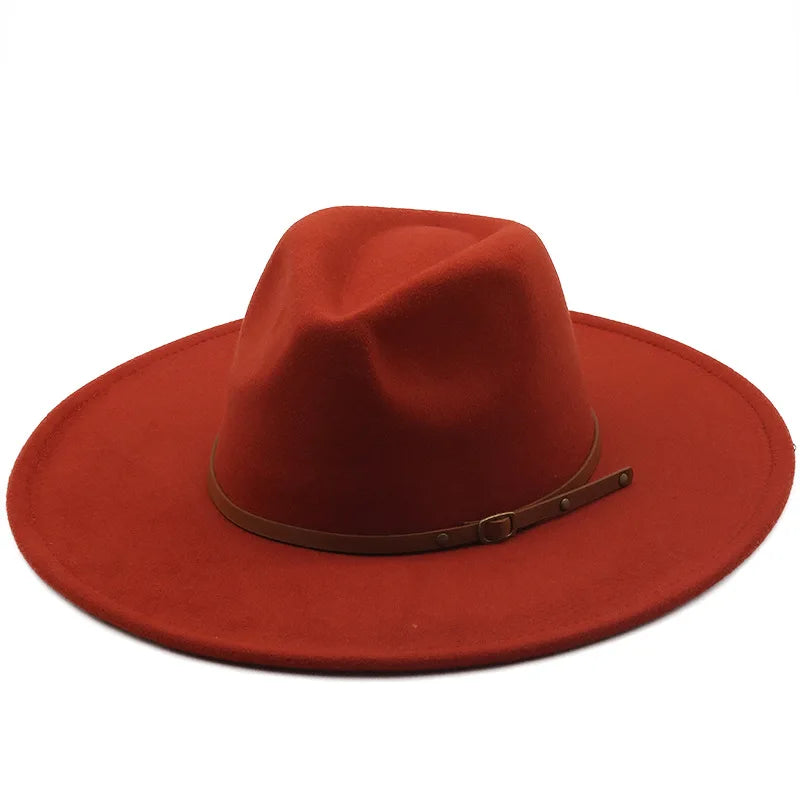 Sterling Chapman™ Wide Brim Felt Fedora With Belt Strap